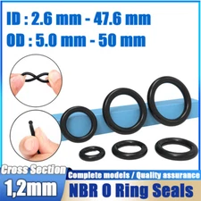 Rubber seal O-Ring Cross Section 1.2mm x ID 2.6 ~ 47.6mm Sealing Rubber Ring NBR