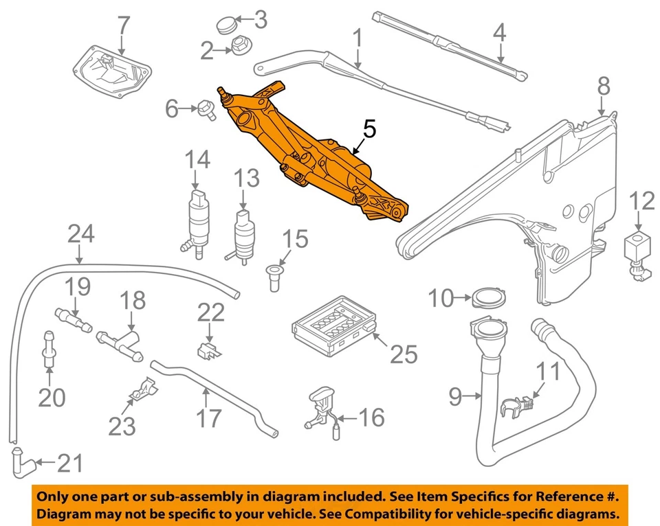 Enlace limpiaparabrisas usado se adapta a: BMW 128I grado A 2008 Foto 3 de 4