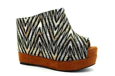 Jeffrey Campbell Virgo UK 3 EU 36 hellbraun versteckter Keilabsatz Plateau Peeptoe Sandalen