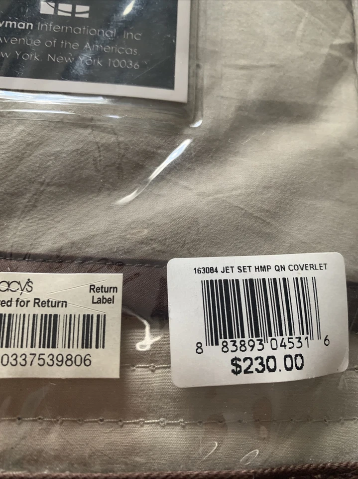 Nuevo en Paquete Michael Kors Jet Set Queen Edredón Cobertor ~ Bronceado/Marrón Foto 4 de 4