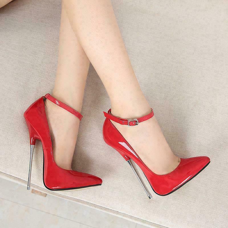 16cm Super High Heels Crossdresser Pointed Strap Club