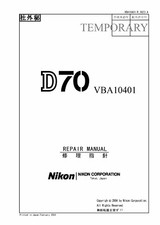NIKON D70 Camera Service Repair Manual  Parts List PDF