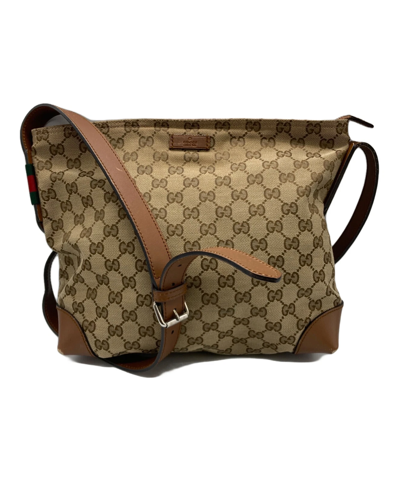 Sac bandoulière toile GUCCI GG 337598 marron