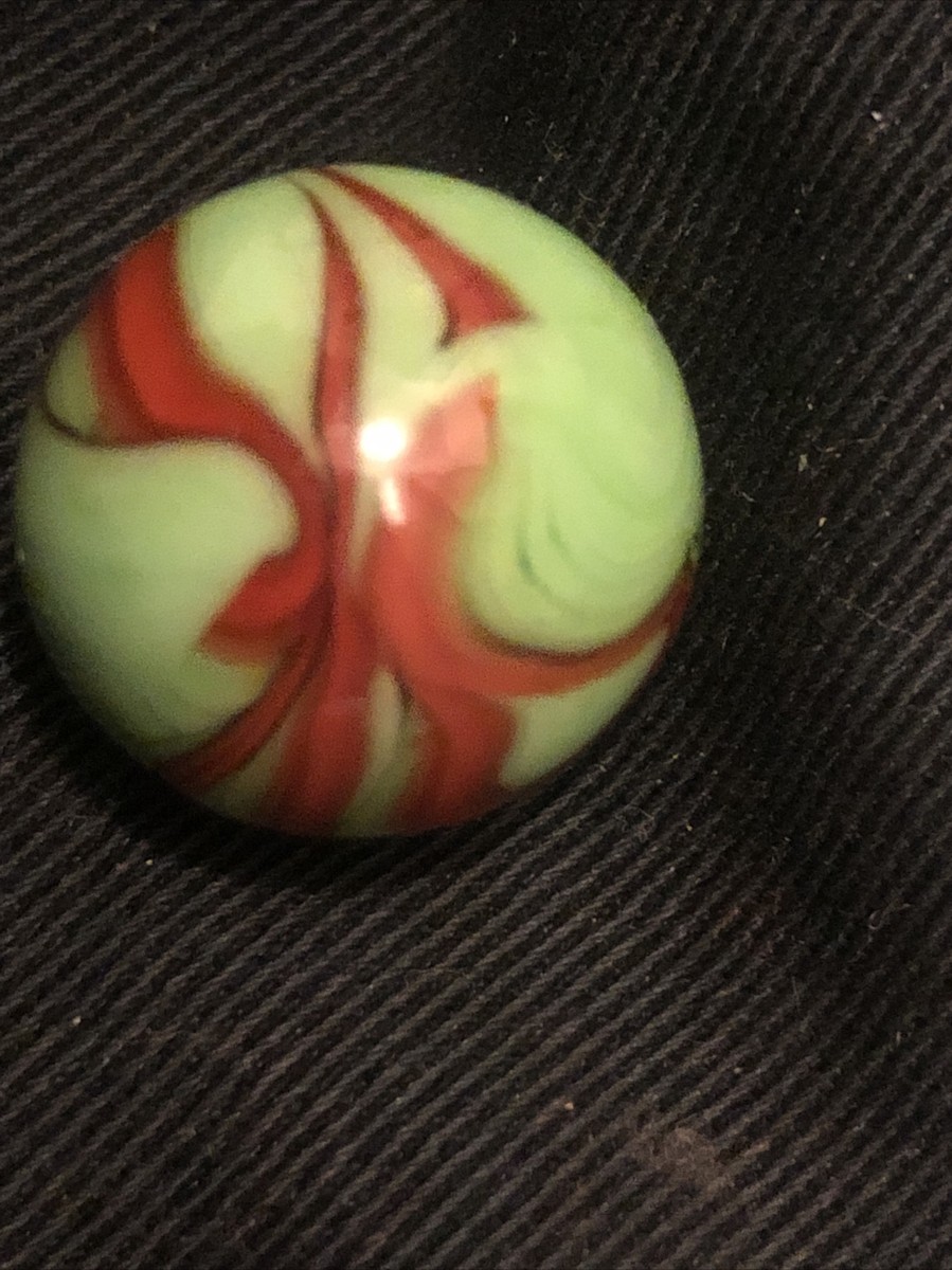 Christiansen Red Green Swirl 5/8” Vintage Marbles | eBay