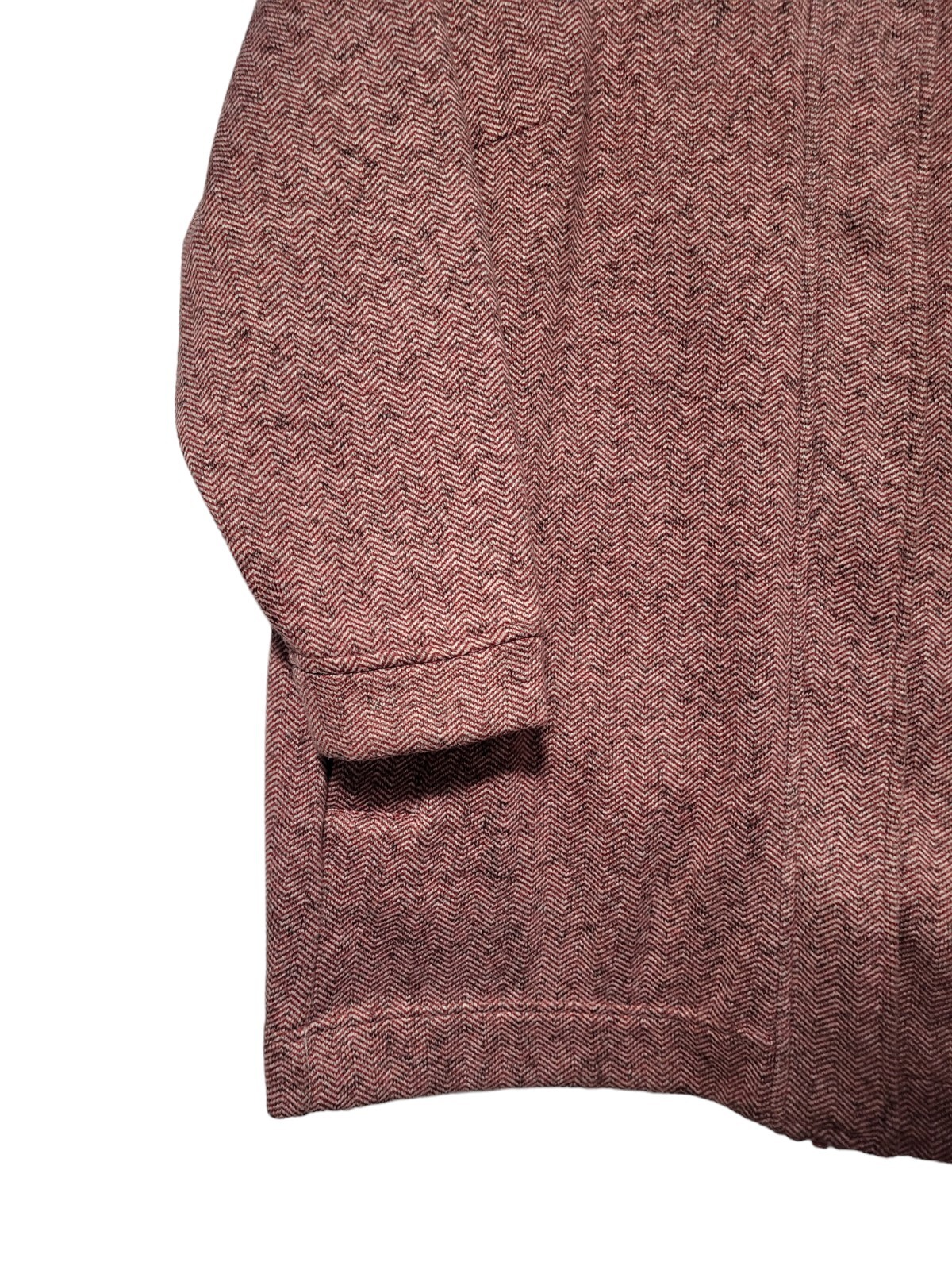 Lands End Sweater Fleece Coat Womens Red/Gray Herringbone Size 3X. eBay