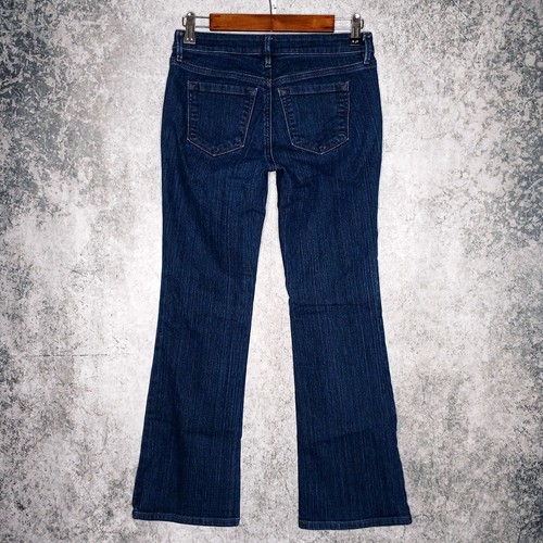 Ann Taylor LOFT womens original bootcut jeans petite 2P stretch low rise dark - Picture 3 of 8