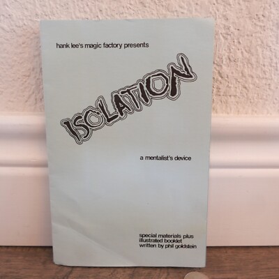 RARE Hank Lee's ISOLATION Magic Factory a mentalist's device !!
