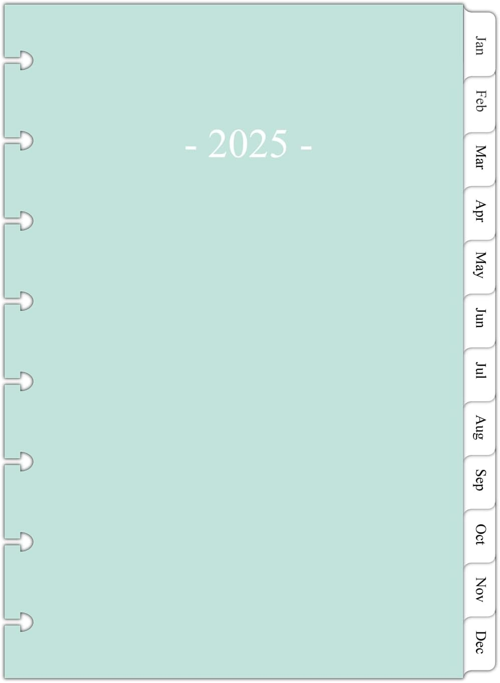 2025 Weekly & Monthly Planner Refill for 8-Discbound Planners, Two Pages per Wee