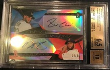 BGS 9.5 2015 Topps Finest 10 DUAL AUTO Robinson Cano/Dustin Pedroia #19/50 B17
