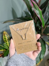 Aquarius Constellation Necklace - Rhinestones - Stars Horoscope Zodiac NEW