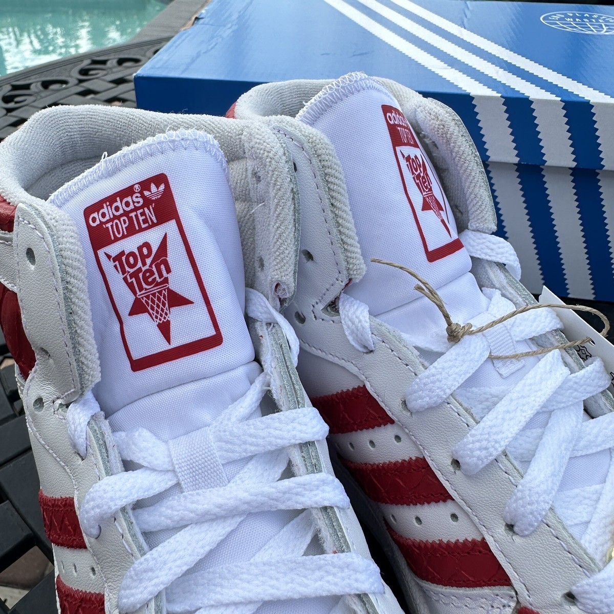 Adidas Top Ten RB White Power Red Women's Athletic Shoes HP9547