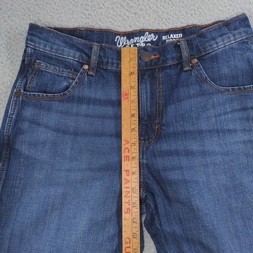 Wrangler Jeans Mens 32x32 Blue Retro Relaxed Boot Cowboy Western Southwest Chore - Picture 11 of 18
