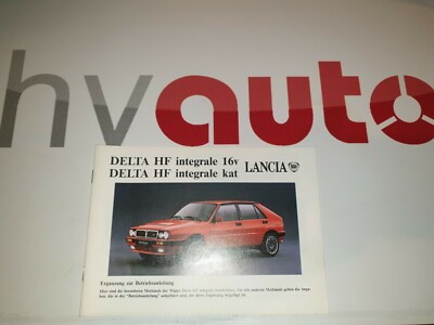 Lancia Delta Integrale 8V Kat 16V Betriebsanleitung deutsch original neu!!! NOS!