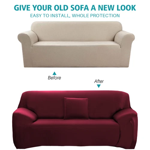 Stretch Sofabezug Schonbezug Massiv Sofabezüge Couch Möbel Schoner 160g - Bild 20 von 54