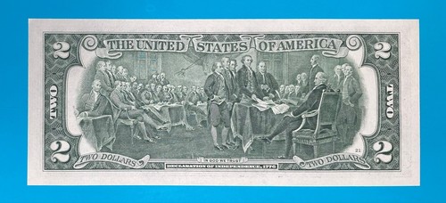 TRAILING YEAR 1942 (G 7771 1942 A) $2 Two Dollar Bill Serial Number 2017A *UNC* - Picture 3 of 4
