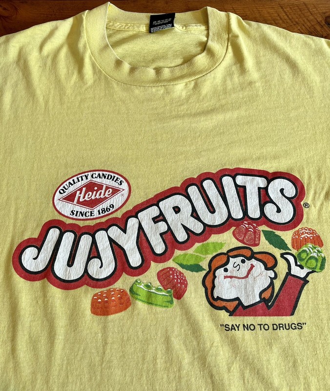 Vintage Jujyfruit 50/50 Tee Shirt Xl Mens 90s Candy Promo Merch Single Stitch