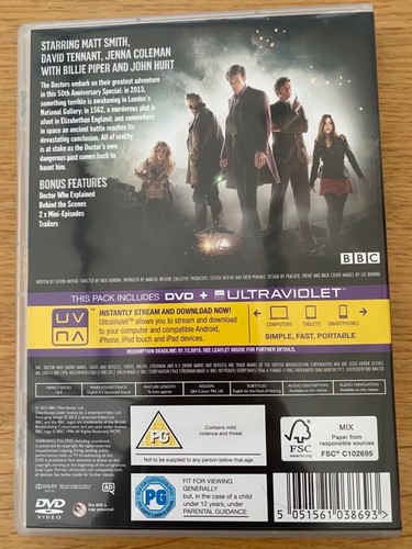 Doctor Who - The Day of the Doctor - Cert PG - 2008 DVD - Picture 3 of 3