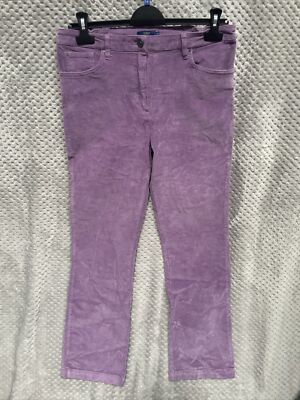 COTTON TRADER MENS TROUSERS SIZE UK 10 PURPLE CORDUROY UK