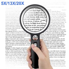 5X 13X 20X Magnifying Glass LED Light and UV Light Magnifier for Seniors Reading