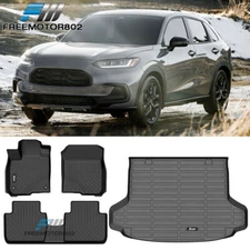 Fits 23-25 Honda HR-V 3D Molded Floor Mats Carpet & Rear Trunk Cargo Liner TPE