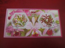 CHAD - 2014 ORCHIDS IV - UNMOUNTED USED MINIATURE SOUVENIR SHEET