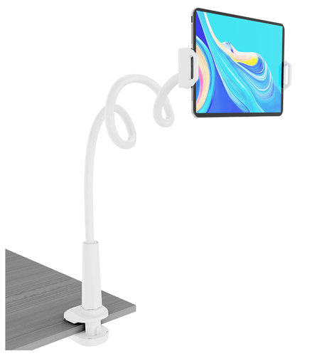 Tablet Stand Holder, Mount Holder Clip with Grip Flexible Long Arm Gooseneck