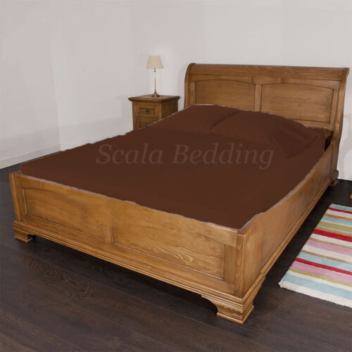 1 Piece 28" Deep Pocket Fitted Sheet 100% Egyptian Cotton 1000TC All Size Color - Picture 7 of 25