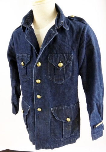 blue denim military jean jacket mod | eBay