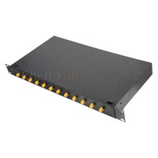 12 Port Rack Mount Fiber Termination Box Patch Panel ODF 12 Cores ST UPC Frame