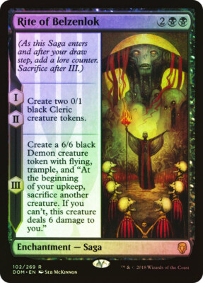 MTG FOIL Rite of Belzenlok  - Dominaria #102