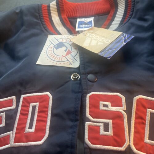 Vintage Adidas 1998 seltene Jacke MLB Boston Red Sox Deadstock Neu mit Etikett Large - Bild 1 von 12