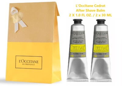 2 PC L'Occitane En Provence CEDRAT Men's After Shave Balm 2 X 1.0 oz New in Bag