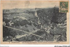 AEHP4-0352- SUISSE - FRIBOURG - LES PONTS SUSPENDU VUS DE LA TOUR DE SAINT-