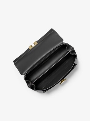 バッグ Lita MICHAEL KORS LITA ICONIC BLACK MEDIUM GOLD LOGO CROSSBODY LOVE