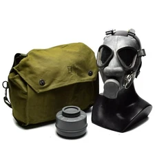 Finnish army military gas mask protection surplus mask respirator w bag filter 