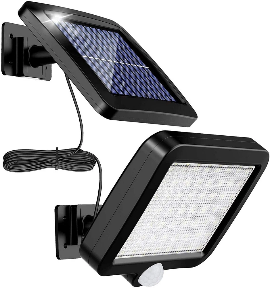 4 Faretti led a batteria ricaricabile pannello solare e sensore di movimento