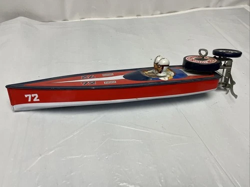 Vintage Tin Outboard Motor Speedboat Schylling Collector Series