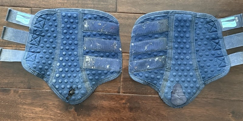 Equilibrium Flatwork Wraps Navy Horse Brushing Boots Large