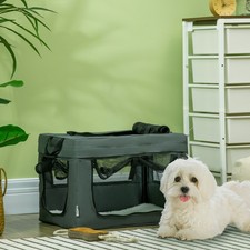 48.5cm Pet Carrier, Soft Side Pet Travel Crate w/ Mat for Mini Dogs Refurbished