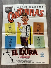 Cantinflas El Extra Movie Poster from Mexico 27 x 37