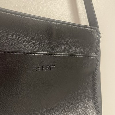 Vintage 90s Esprit Black Leather Shoulder Bag