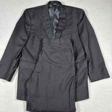 Jos. A Bank Men's Wool Charcoal Gray Pinstripe Suit 2 Piece 44R 38x33 Formal