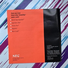 Keith Courage In Alpha Zones TurboGraphx-16 HuCard NEC 1989 Manual Only