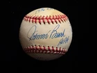 JOHNNY BENCH Reds Autographed Baseball w/17 Inscriptions - HMG Statball #12
