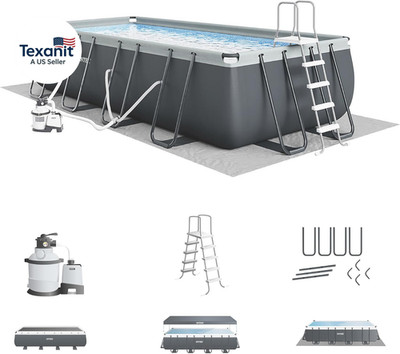 Ultra XTR 24 Ft X 12 Ft 52 in above Ground Pool Set, Rectangular Swimming Pool w