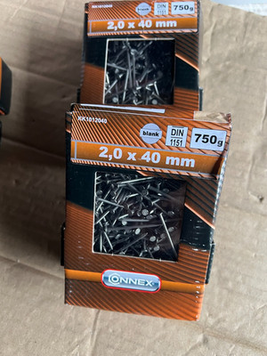 2 Packungen Nägel Nagel blank  2,0x40mm Flachkopf DIN1151 / HolzReg12