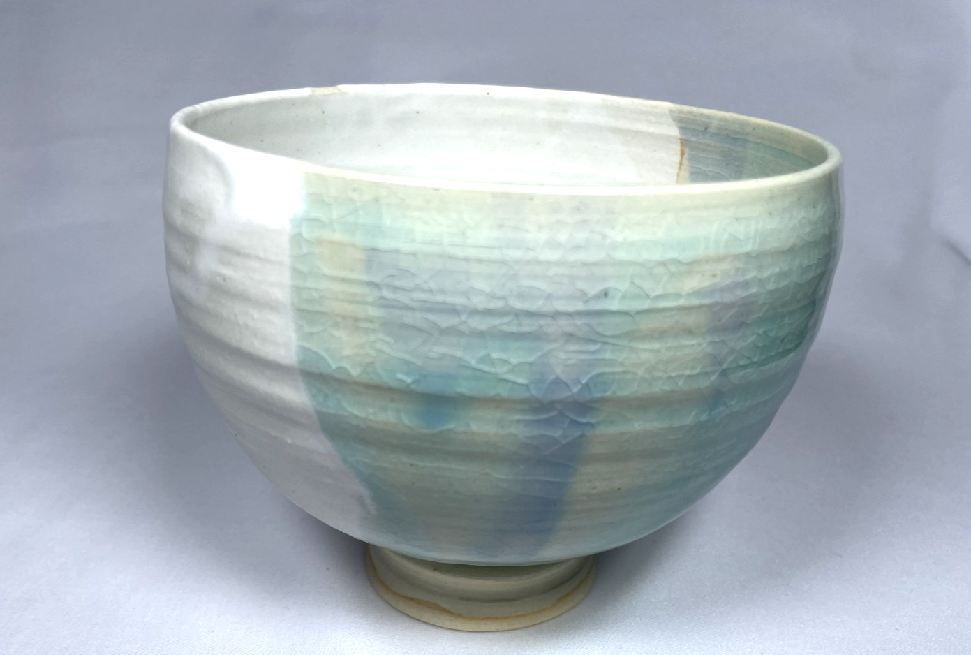 Globe Blue by Yoshifumi Hatakeyama Japanese Ceramic Sculpture Pottery Art #0007