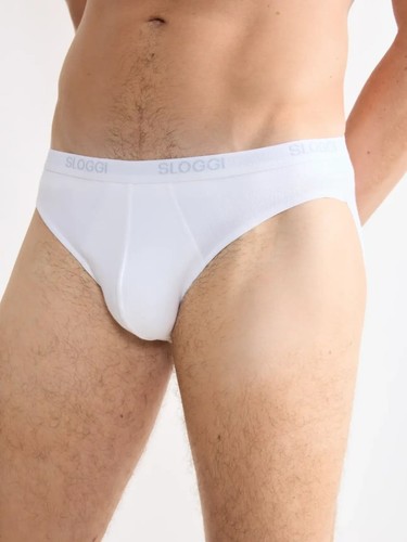 2 Slip Uomo Sloggi Basic Mini con Elastico Esterno in Strech Cotton - Foto 2 di 8