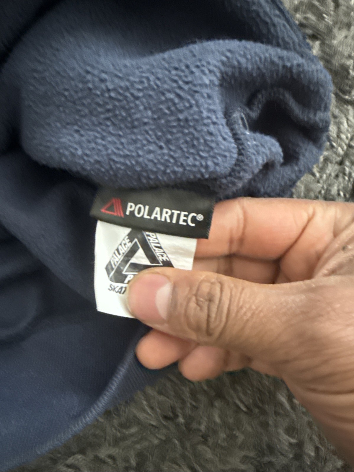 Palace Skateboards Warm MIT Tech Polartec Pullover Hoodie Blue Men's Large L image 6