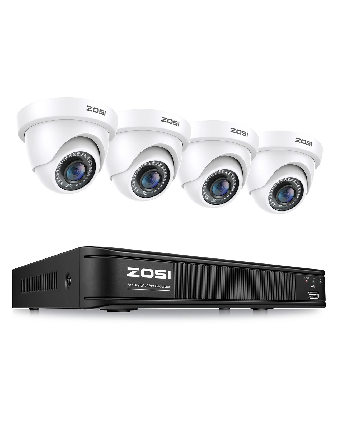 1080P H.265+ Home Security Camera System with AI Human Vehic